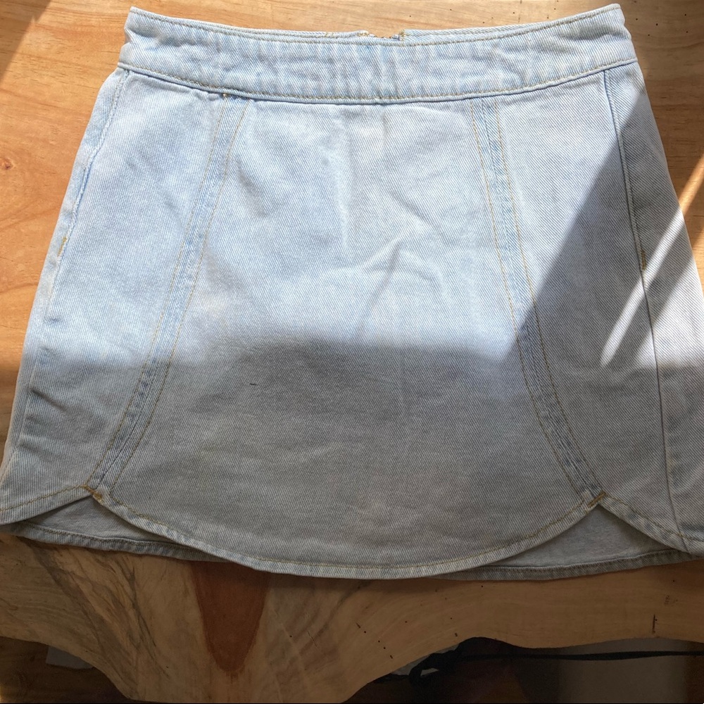 Denim mini skirt